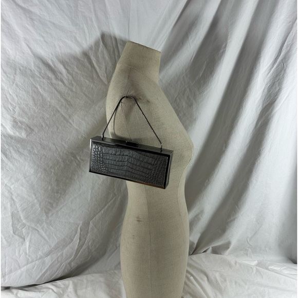 Genuine vintage structured CAROLEE grey brown  shoulder bag purse and clutch - Picture 2 of 12